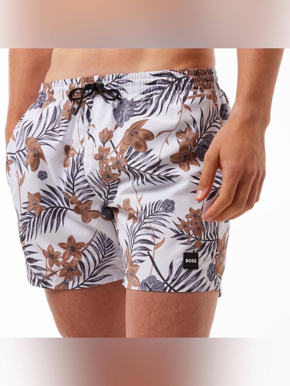 Hugo Boss BOSS Beach Piranha Floral Swim Shorts XXL NWT Tropical Board Shorts